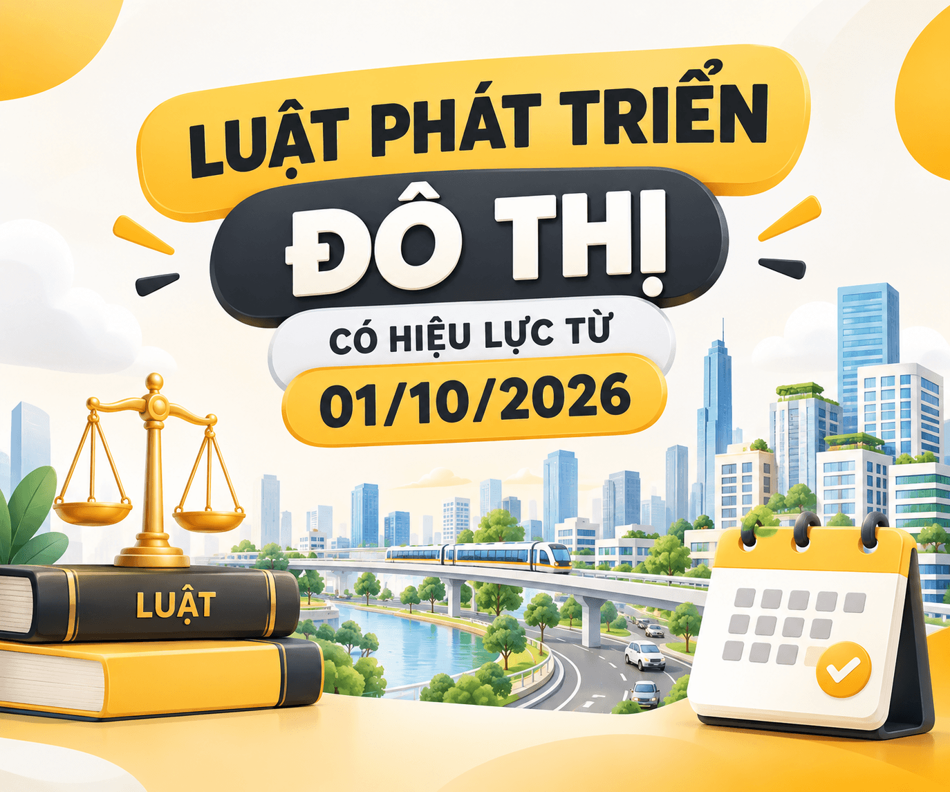 LUẬT PHÁT TRIỂN ĐÔ THỊ CÓ HIỆU LỰC TỪ 01/10/2026: NGƯỜI MUA NHÀ CẦN LƯU Ý GÌ?